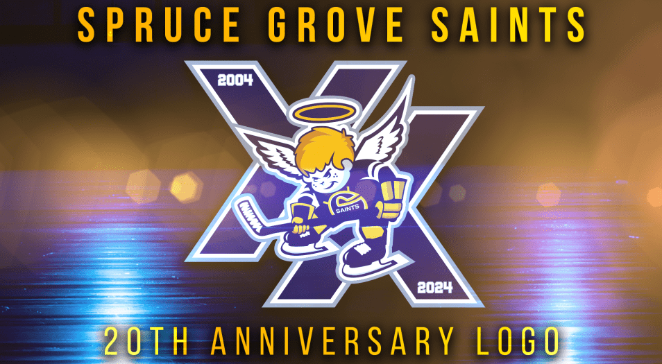 SPRUCE GROVE SAINTS UNVEIL 20TH ANNIVERSARY LOGO FOR UPCOMING SEASON