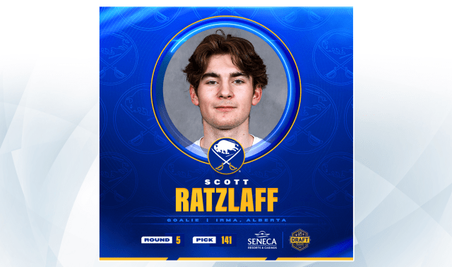 Buffalo Sabres Select Seattle Thunderbirds Goaltender and  Hockey Super League Alumni Scott Ratzlaff in NHL Entry Draft