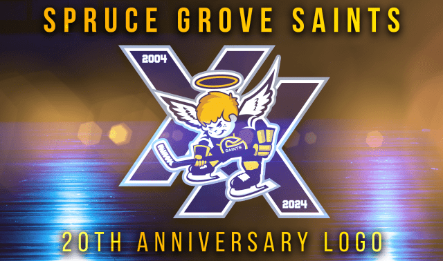 SPRUCE GROVE SAINTS UNVEIL 20TH ANNIVERSARY LOGO FOR UPCOMING SEASON